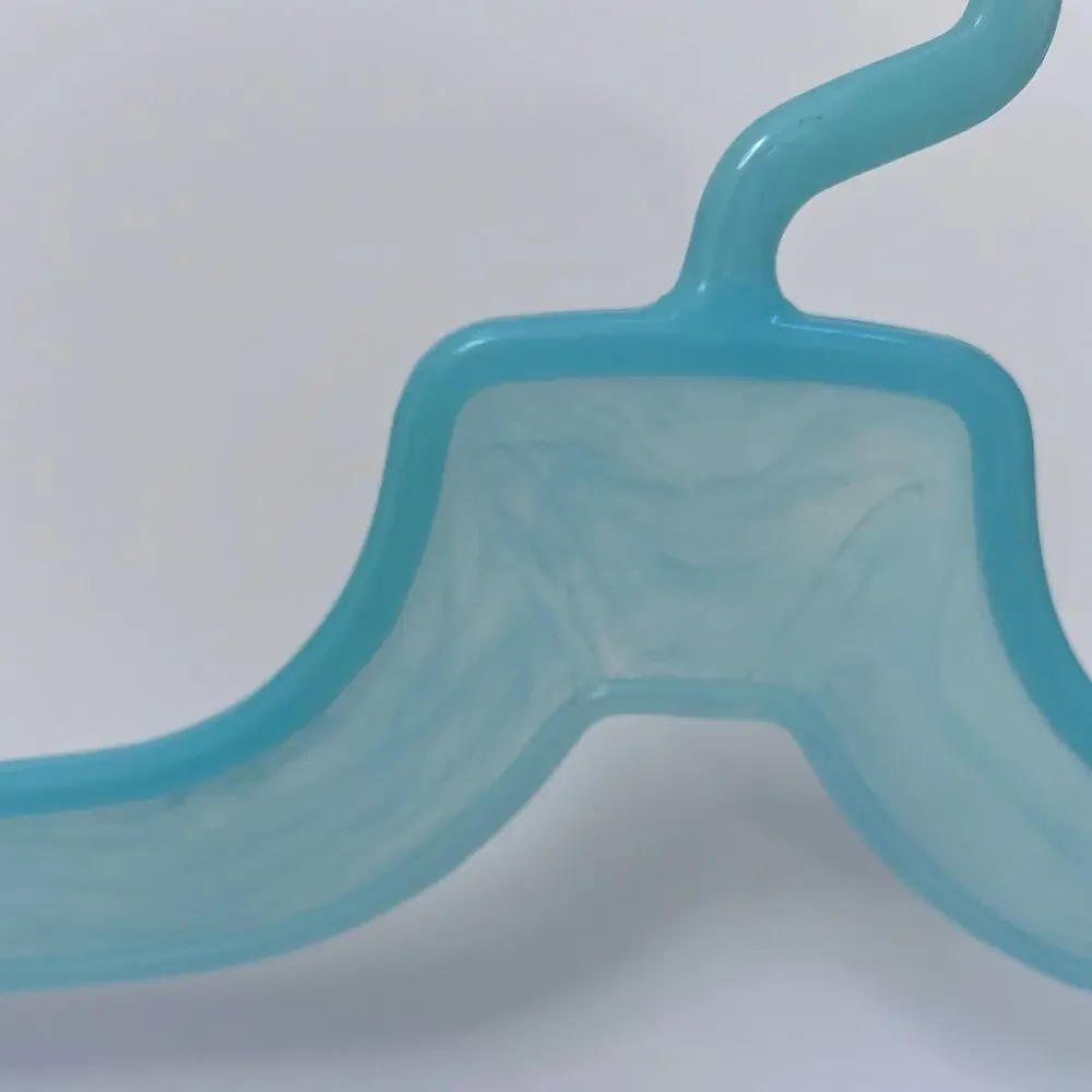 Vintage Plastic Hanger Swirl Blue USA